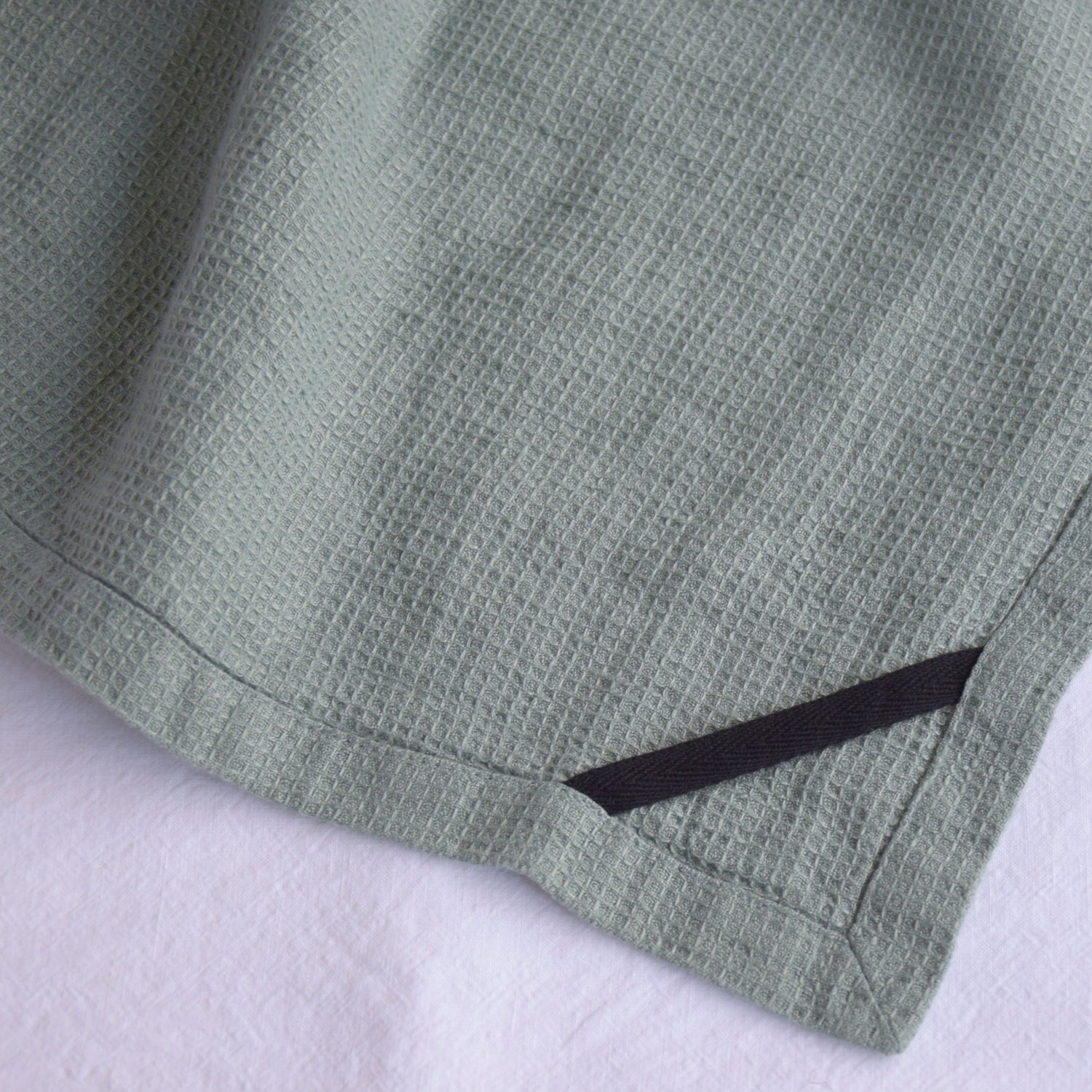 バスタオル フレンチリネン ワッフル生地 フランス製 グリーン