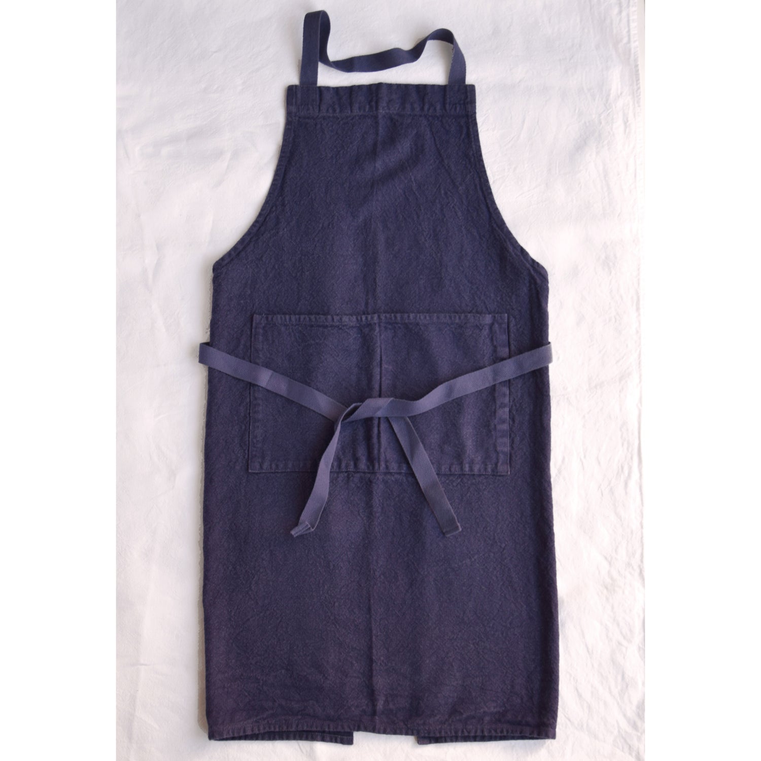 エプロン リネンエプロン フランス製 パープル ブルー