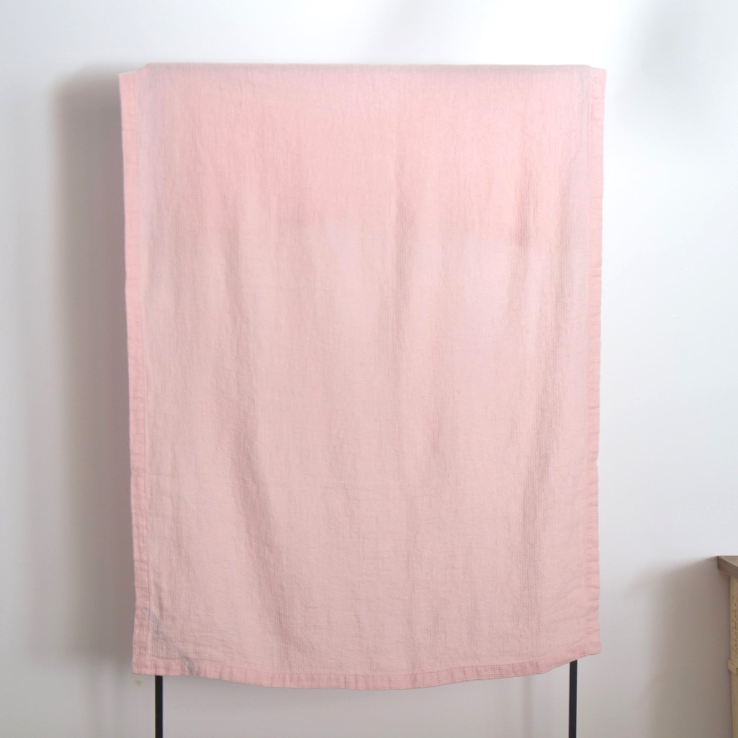 バスタオル フレンチリネン ワッフル生地 フランス製 ピンク