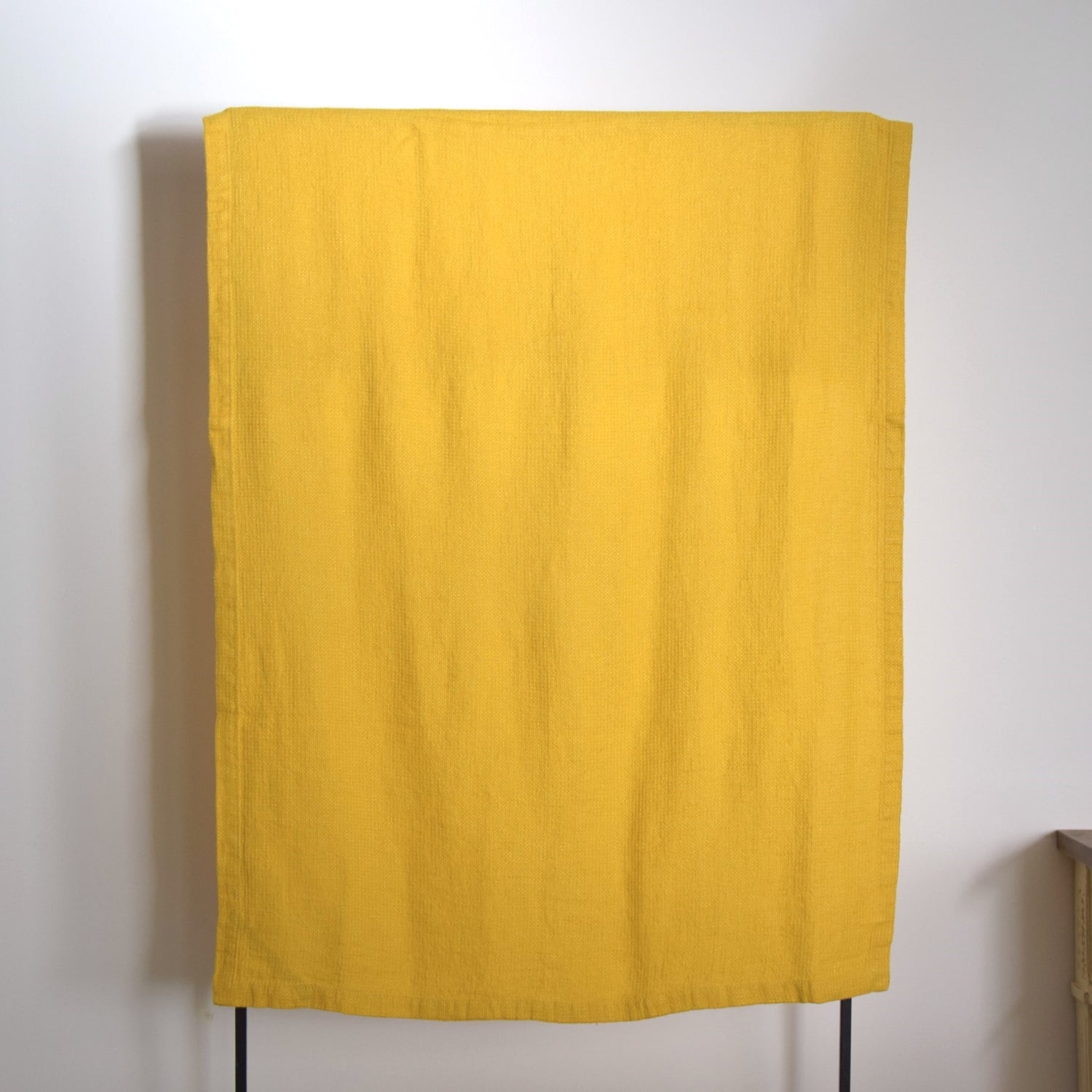 バスタオル フレンチリネン ワッフル生地 フランス製 黄色