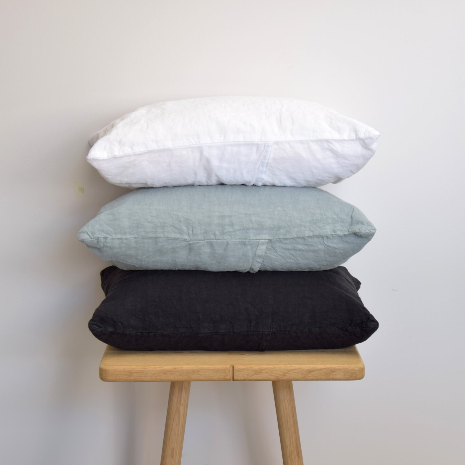 クッションカバー フランス製 フレンチリネン リネン 麻 セージ色 薄緑色 グレー ミニクッション