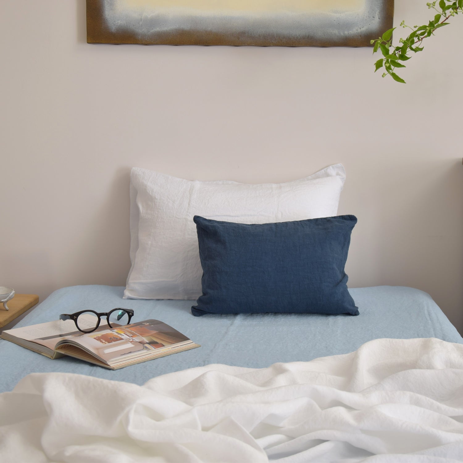 Cushion cover(クッションカバー)- INDIGO - La Draperie Francaise