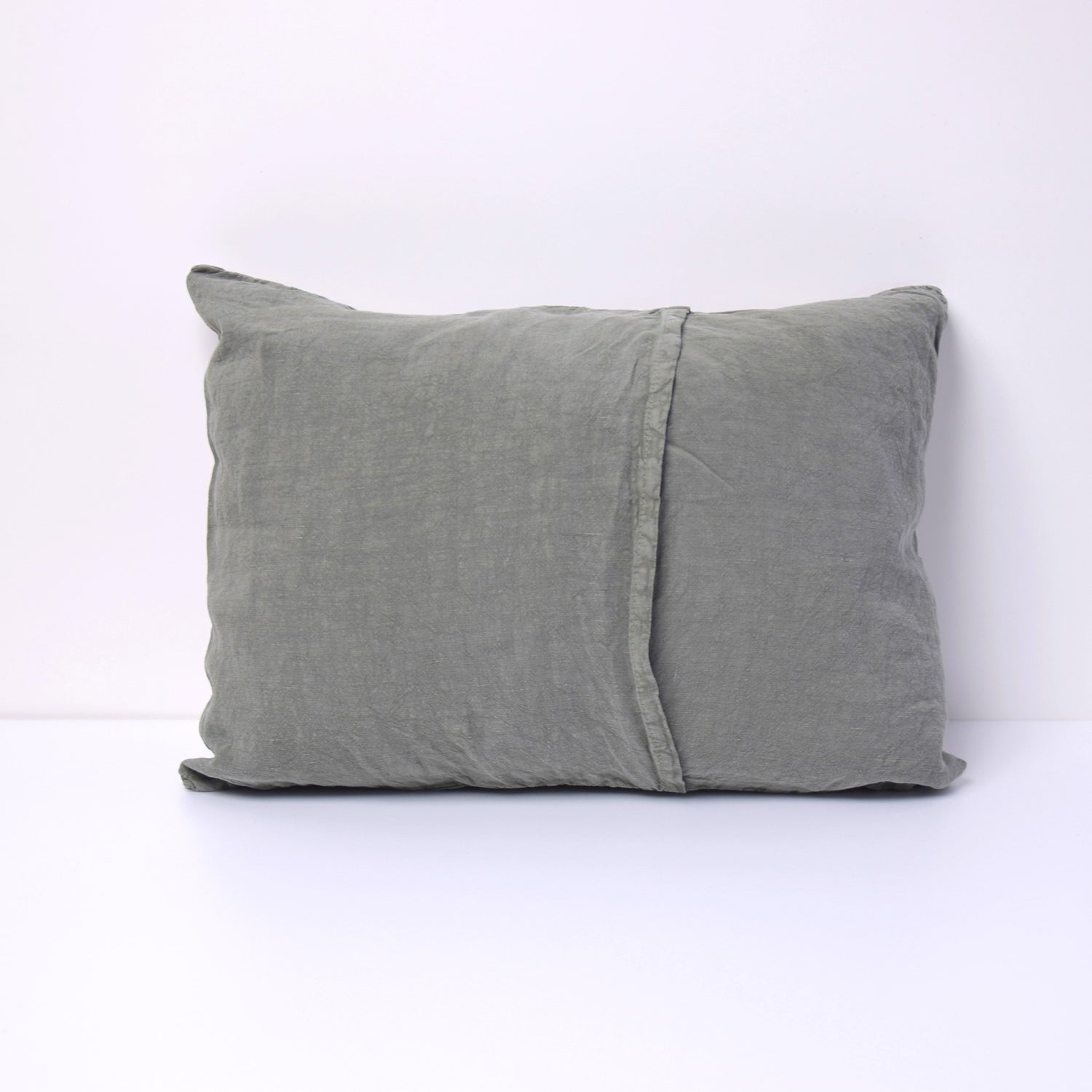 クッションカバー フランス製 フレンチリネン リネン 麻 カーキ 緑色 グリーン ミニクッション