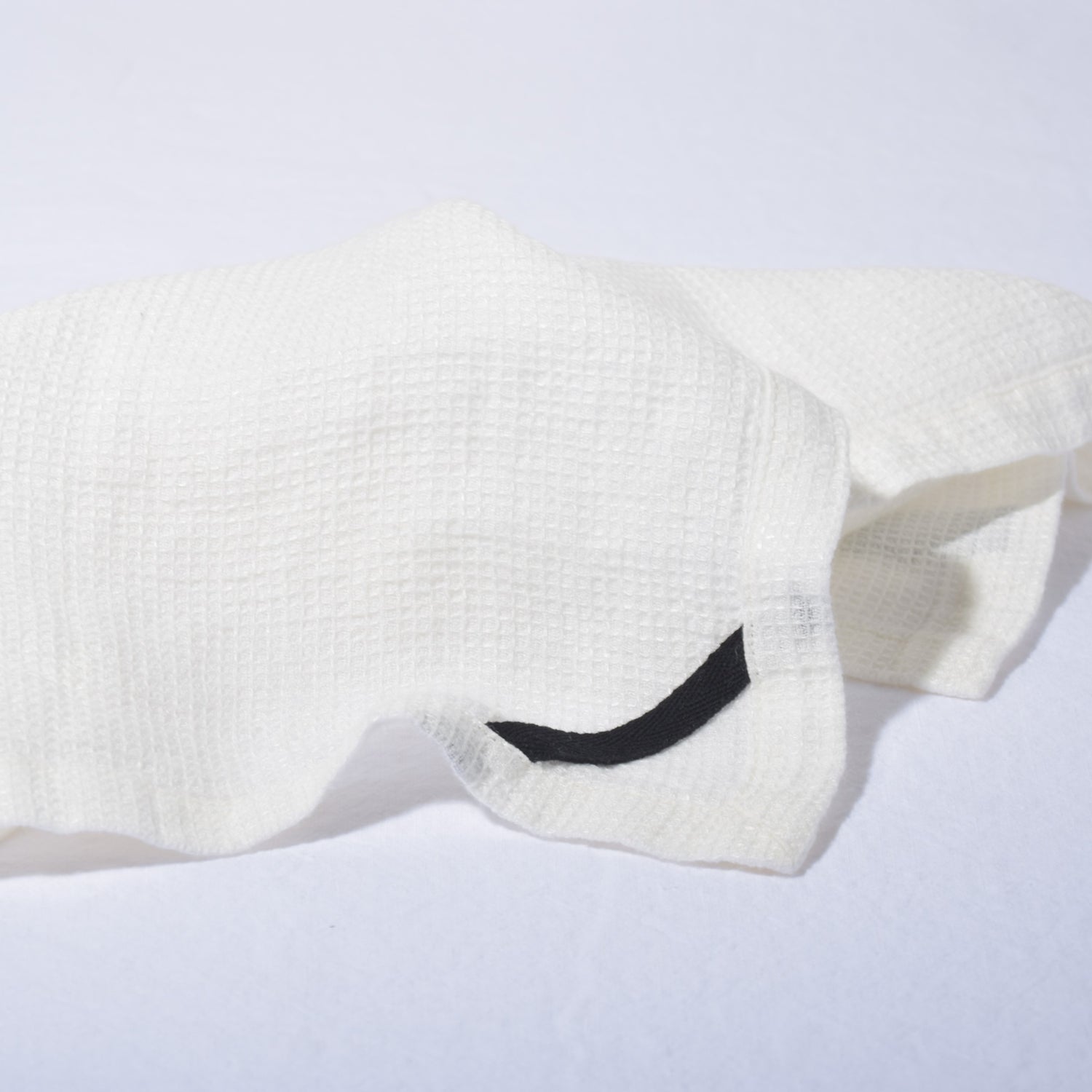 ハンドタオル タオル 麻 リネン フレンチリネン フランス製 ワッフル生地 ハニコム織 白 ブラン