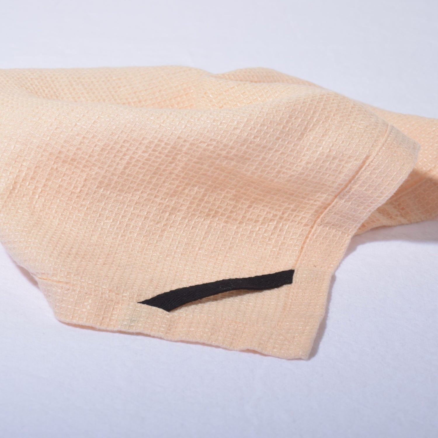 ハンドタオル タオル 麻 リネン フレンチリネン フランス製 ワッフル生地 ハニコム織 クリーム色