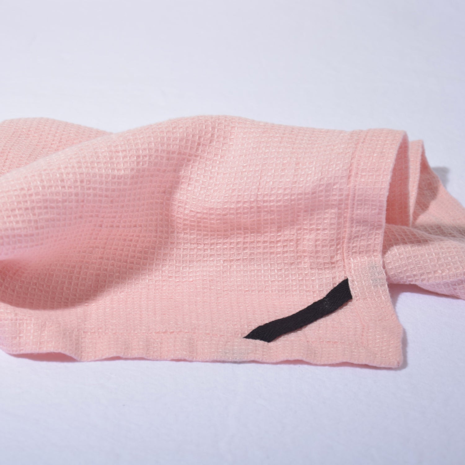 ハンドタオル タオル 麻 リネン フレンチリネン フランス製 ワッフル生地 ハニコム織 ピンク