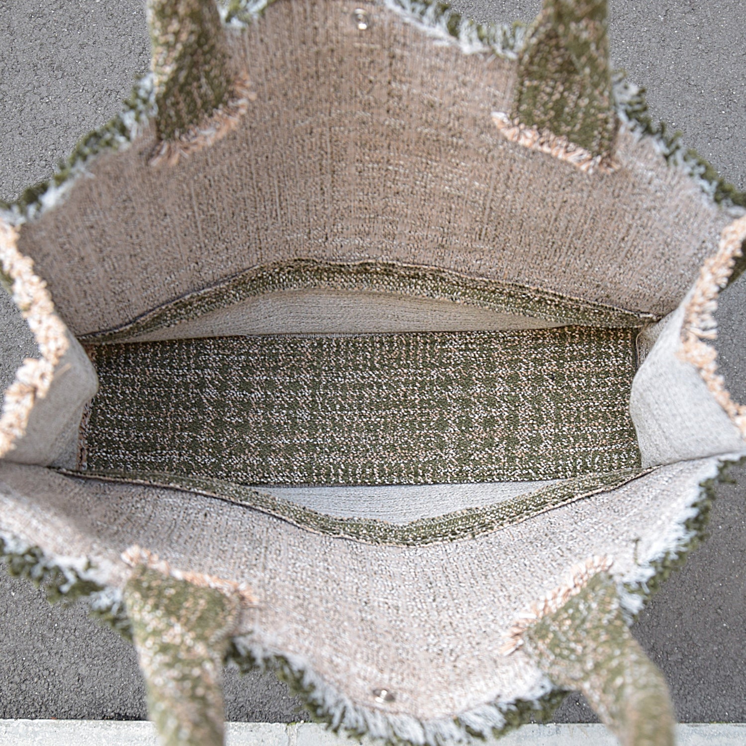 バッグ 布バッグ ジャカード フランス製 グリーン