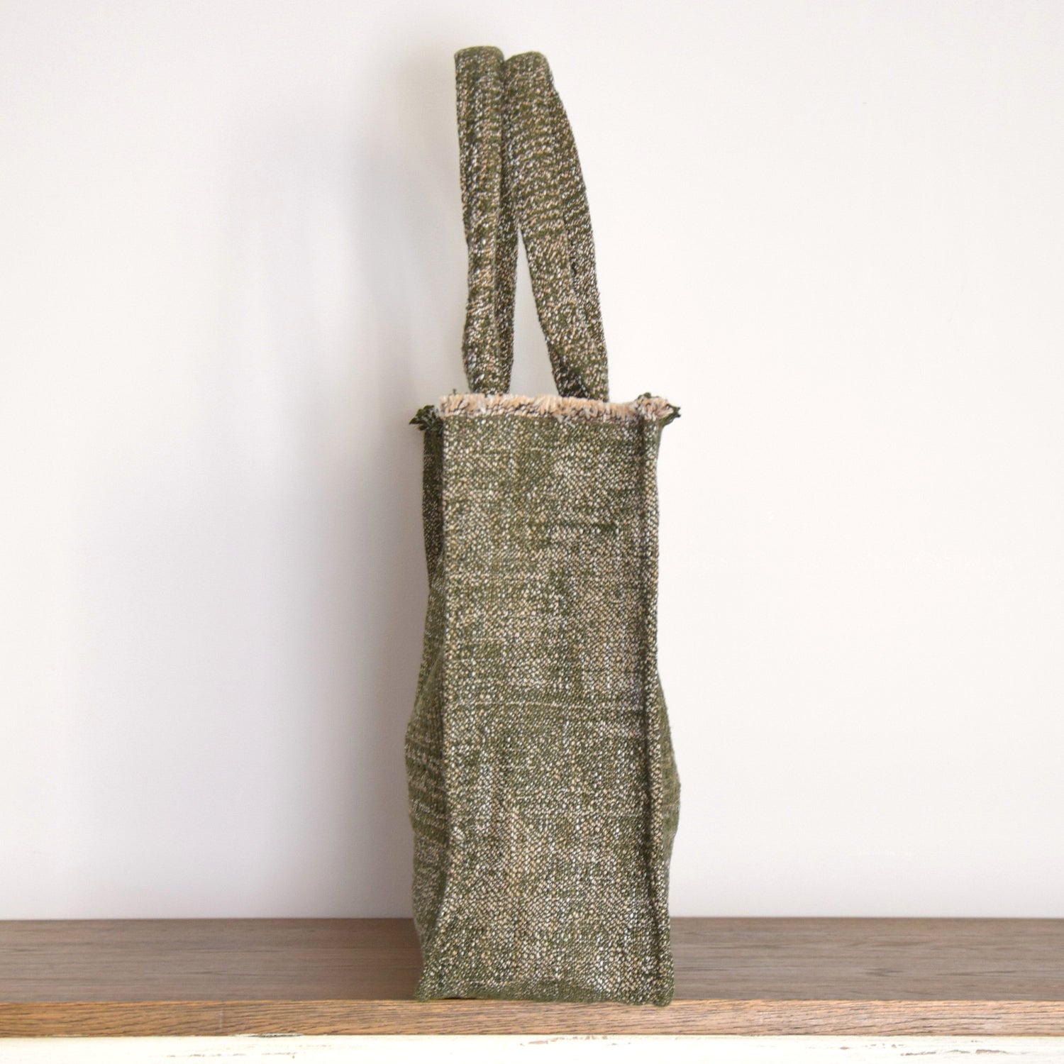 バッグ 布バッグ ジャカード フランス製 グリーン