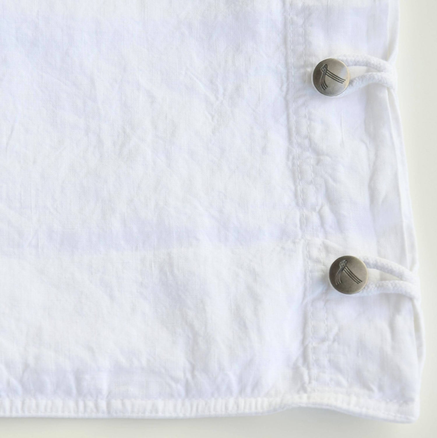 クッションカバー フランス製 フレンチリネン 白色 アイボリー