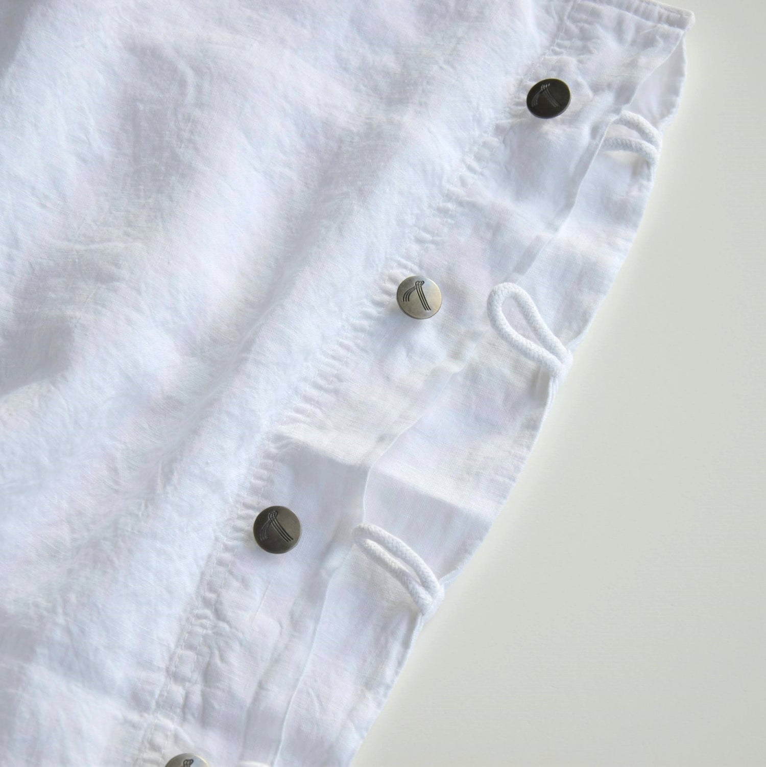 クッションカバー フランス製 フレンチリネン 白色 アイボリー