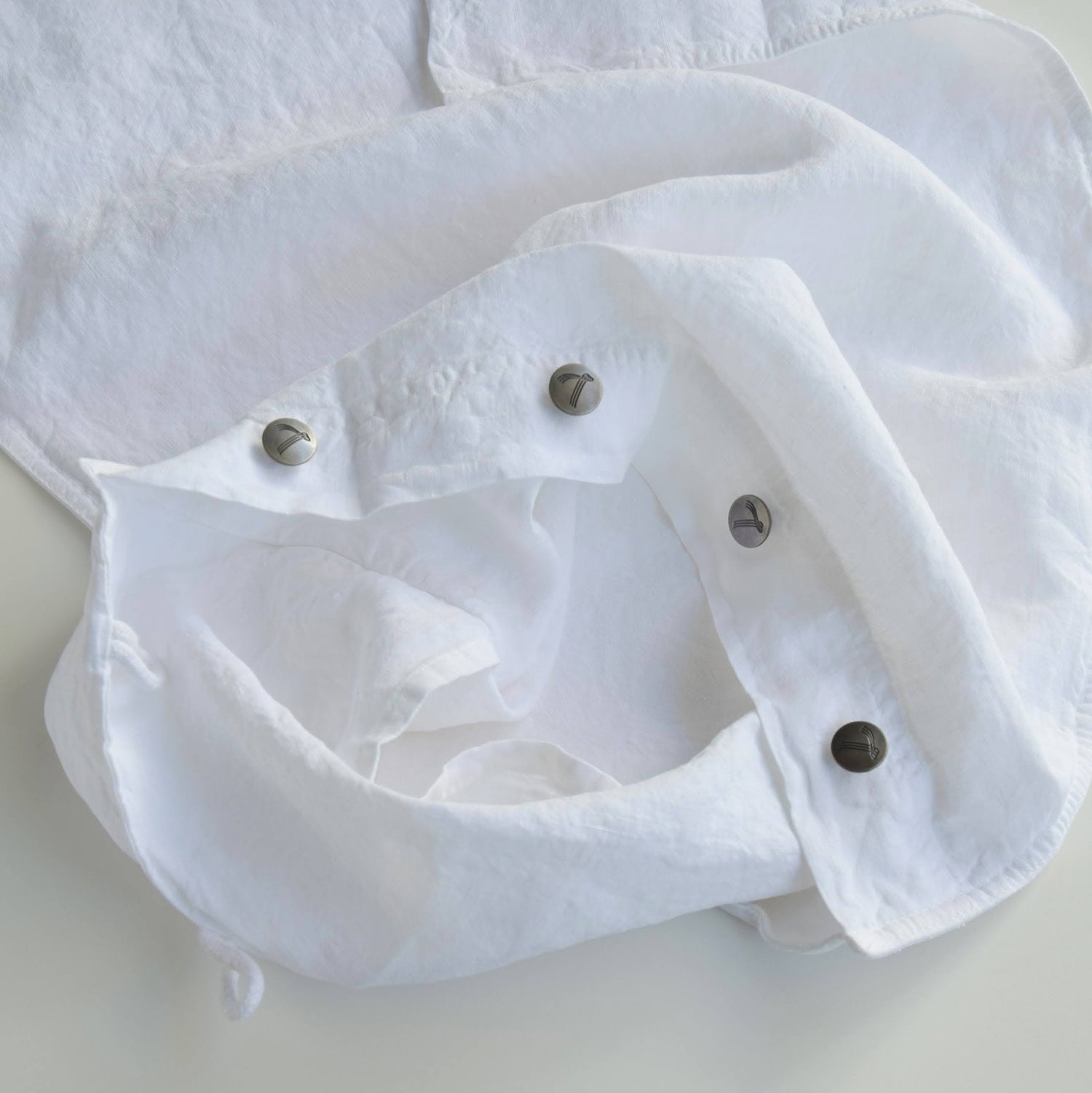 クッションカバー フランス製 フレンチリネン 白色 アイボリー