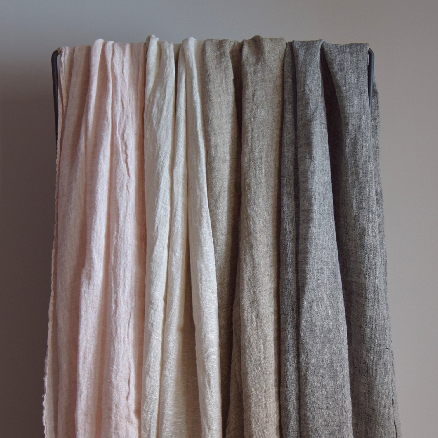 ストール リネンストール リネン ヨーロッパ産 ピンク ベージュ ブラック ハーモニーブルー
