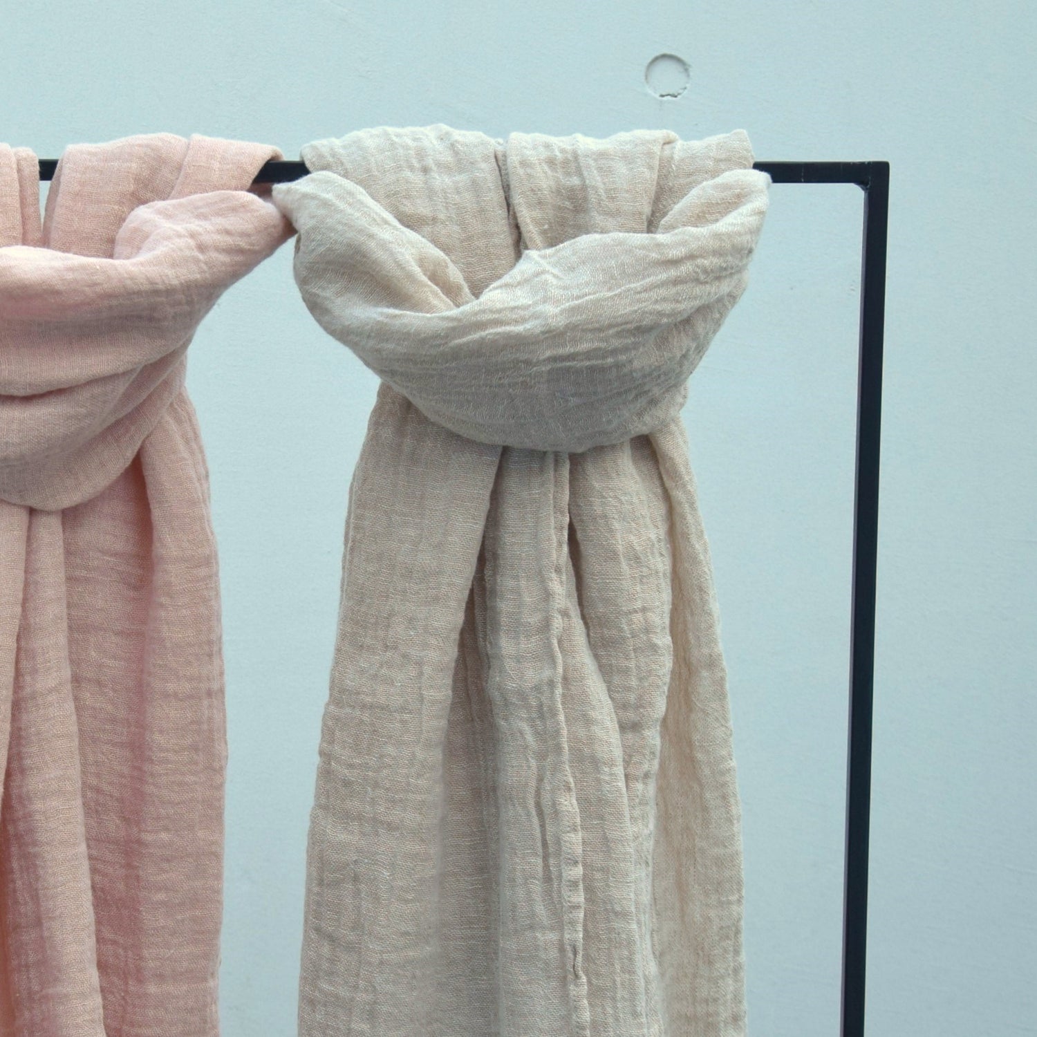 ストール EU製 リネンストール ナチュラル色 麻色