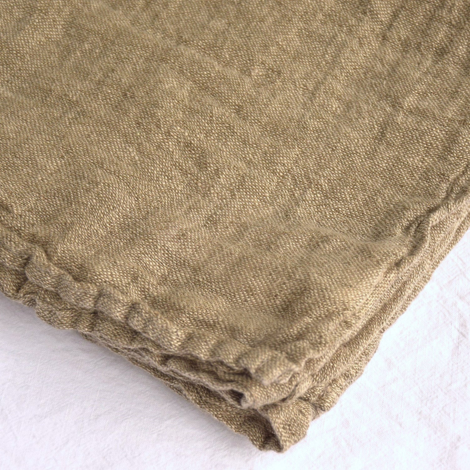 ストールLサイズ 2色糸 NATUREL KAKI