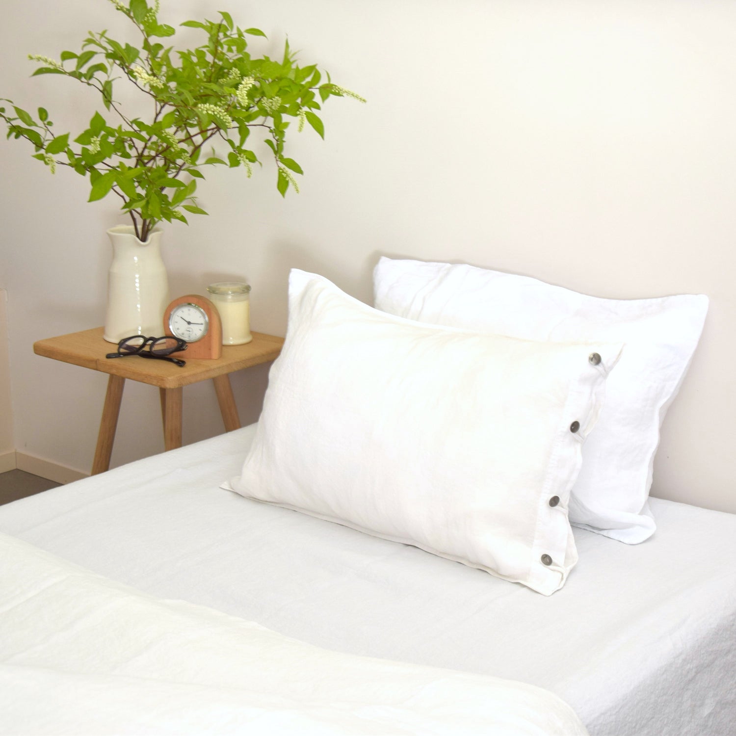 シーツ ベッドシーツ 麻 リネン フレンチリネン フランス製 ベッドリネン 白