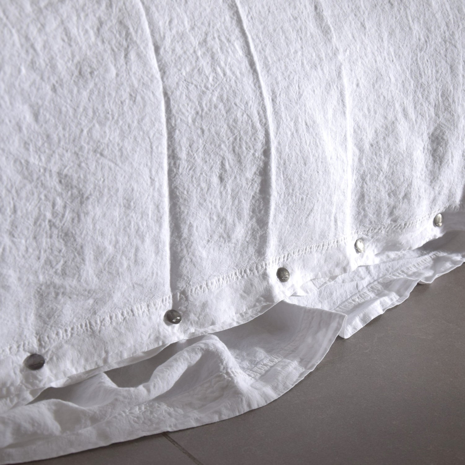 布団カバー デュベカバー 麻 リネン フレンチリネン フランス製 ベッドリネン 白