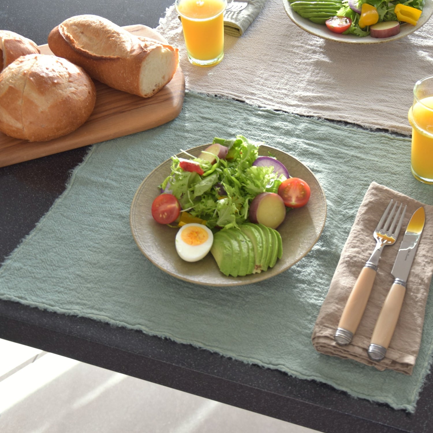 プレイスマット フレンチリネン ランチョンマット フランス製 グリーン