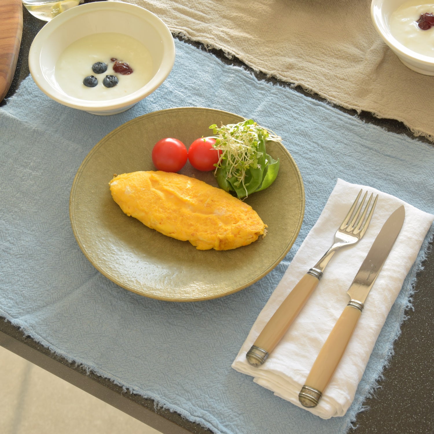 ナプキン 白 フレンチリネン フランス製 麻100%