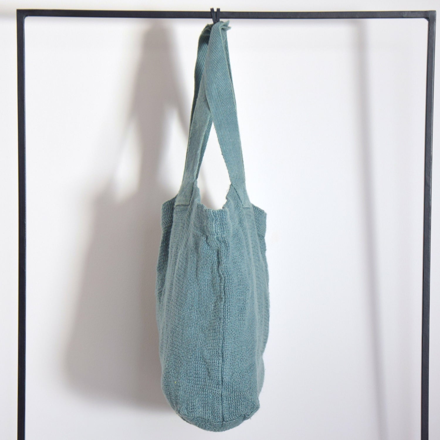 トートバッグ リネンバッグ フランス製 フレンチリネン CHARVET EDITIONS シャルべエディション ブルーグレー ブルー メッシュ