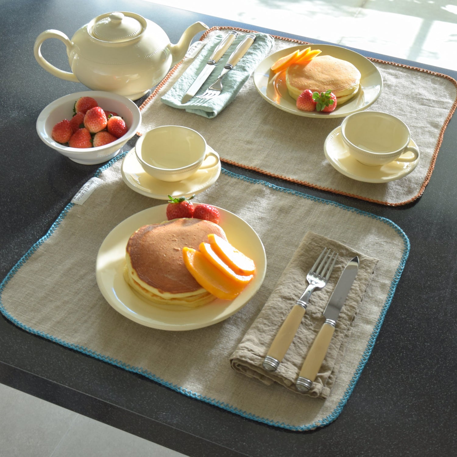 プレースマット ランチョンマット フレンチリネン リネン100% テーブルセット ナチュラル色 フランス製