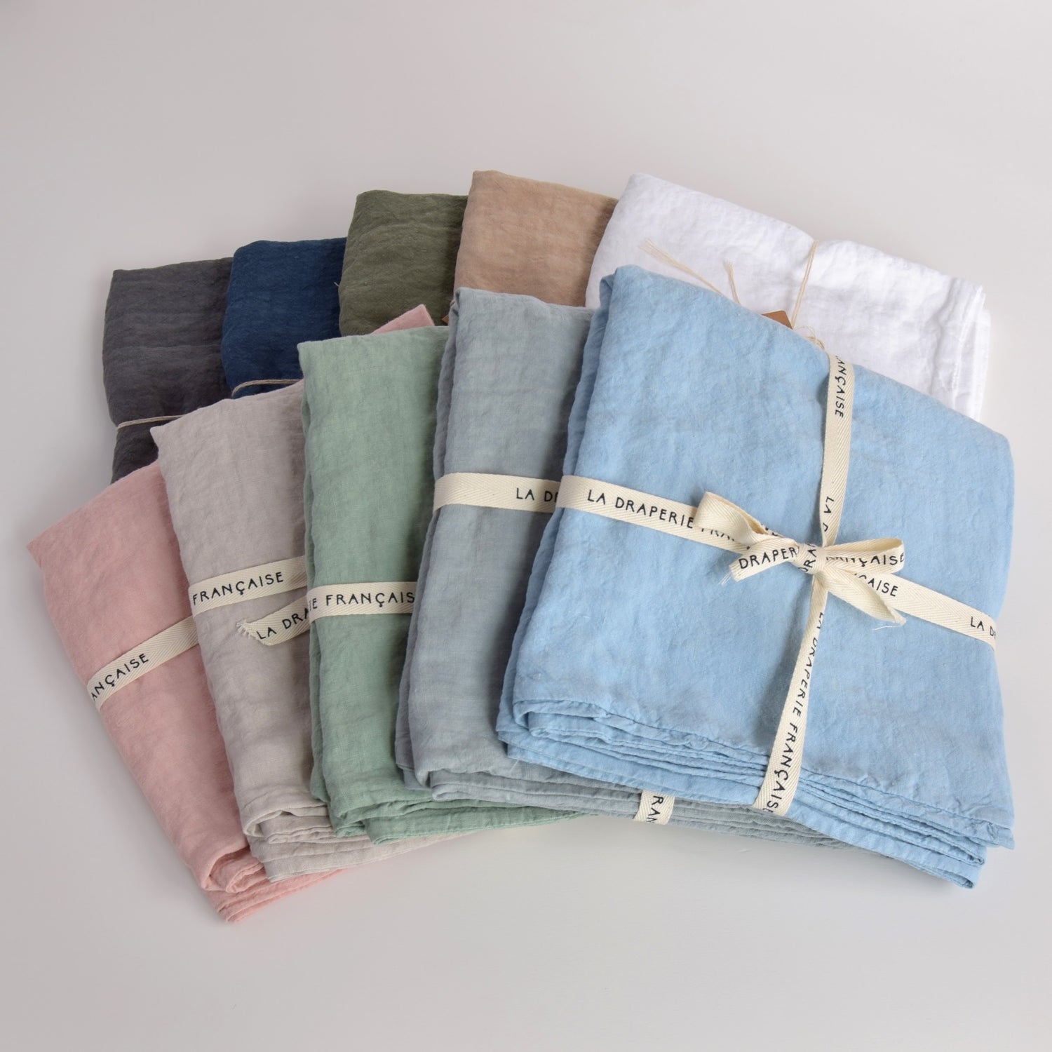 まくらカバー ピロカバー ピロケース 麻 リネン フレンチリネン フランス製 ベッドリネン ブルー 青 インディゴ 藍色