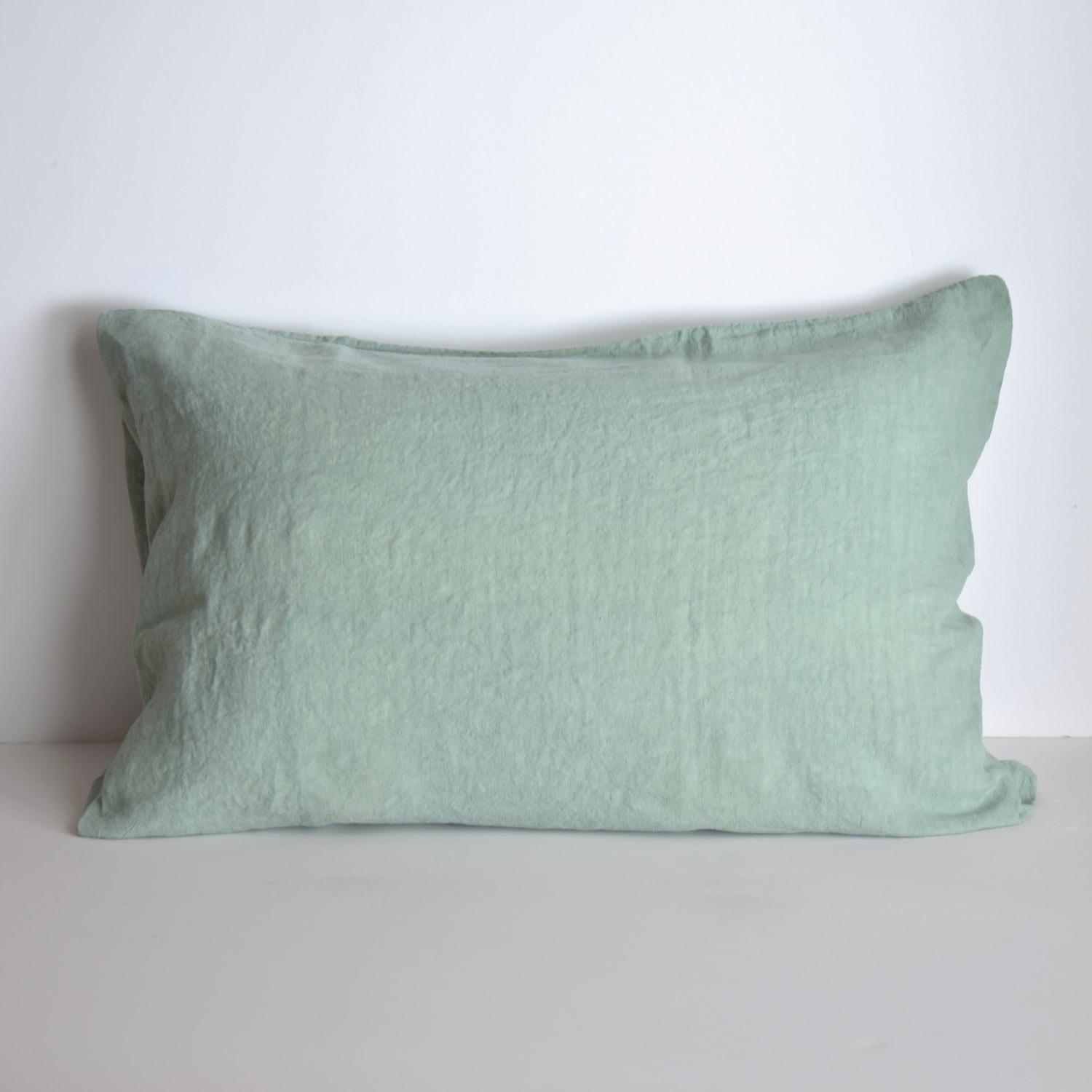 まくらカバー ピロカバー ピロケース 麻 リネン フレンチリネン フランス製 ベッドリネン 薄緑 ナチュラル色 黄緑