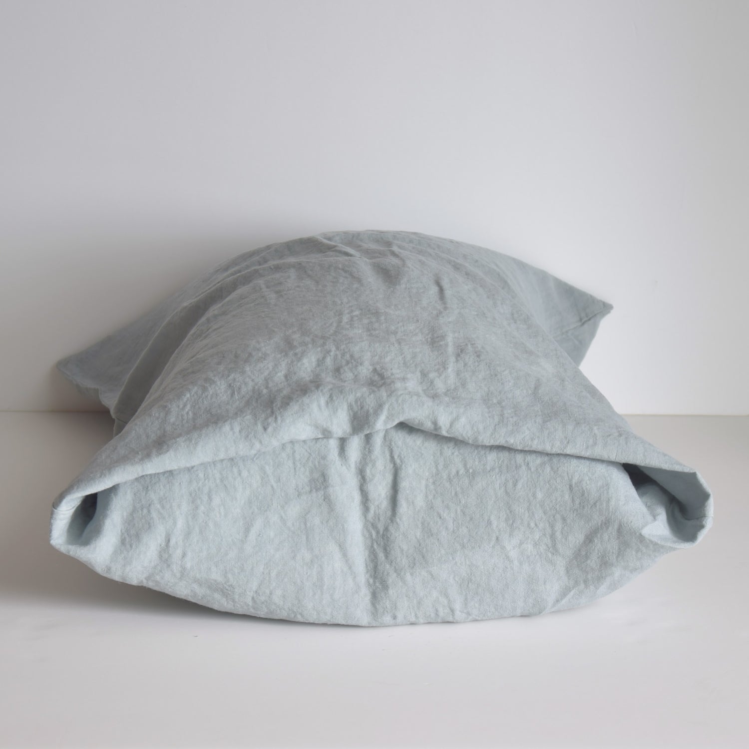 まくらカバー ピロカバー ピロケース 麻 リネン フレンチリネン フランス製 ベッドリネン セージ色 薄緑 ナチュラル色