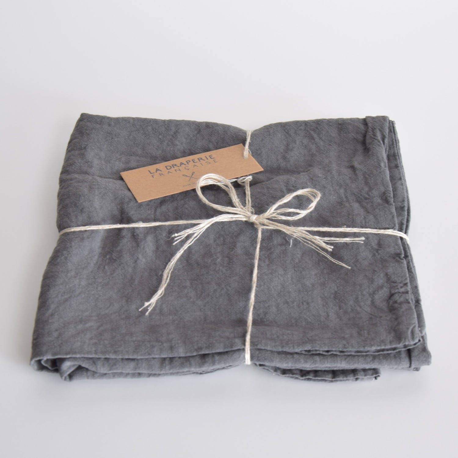 まくらカバー ピロカバー ピロケース 麻 リネン フレンチリネン フランス製 ベッドリネン ブラック 黒 ダークグレー グレー