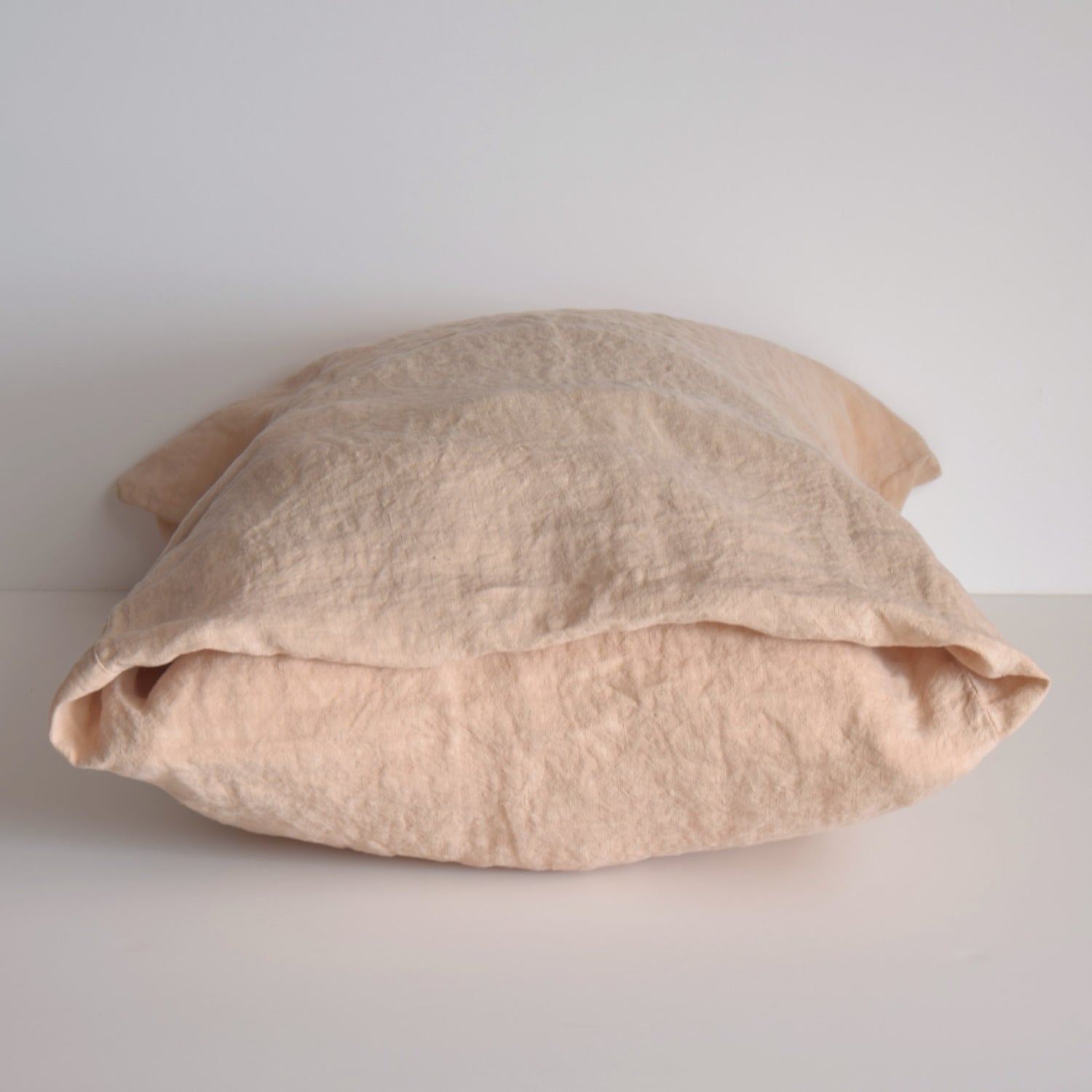 まくらカバー ピロカバー ピロケース 麻 リネン フレンチリネン フランス製 ベッドリネン ベージュ 薄茶色 ナチュラル色