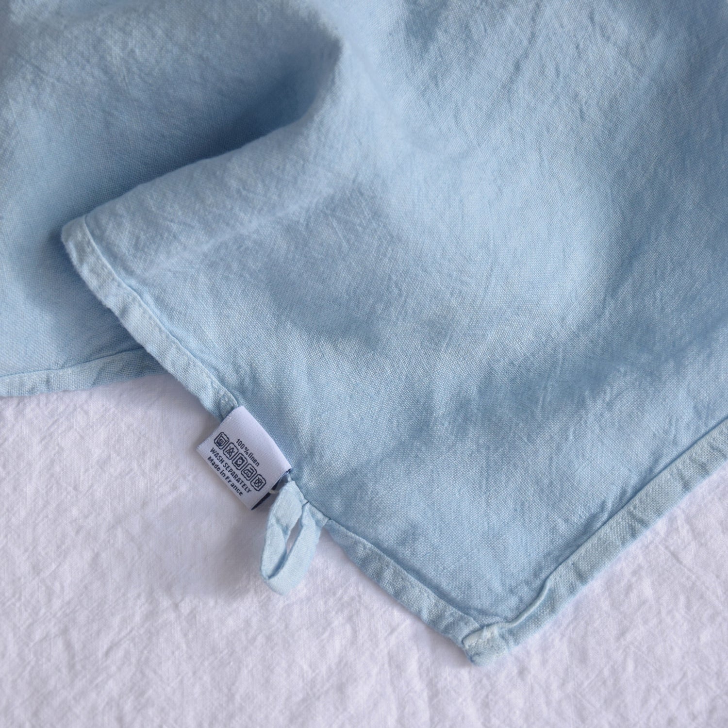 キッチンタオル トション リネンタオル フレンチリネン フランス製 水色