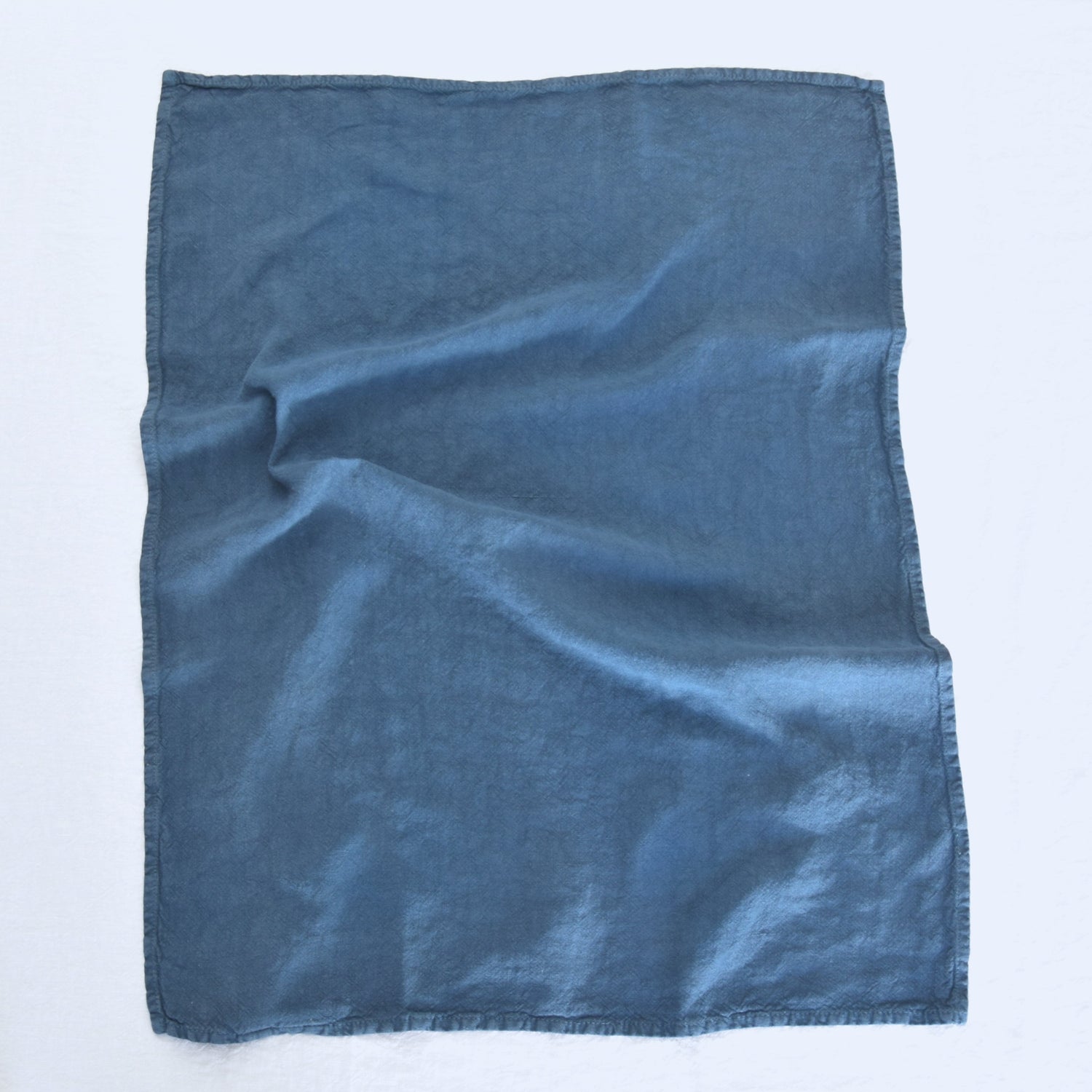 キッチンタオル トション タオル 食器ふき 麻 リネン フレンチリネン フランス製 ブルー インディゴ 藍色