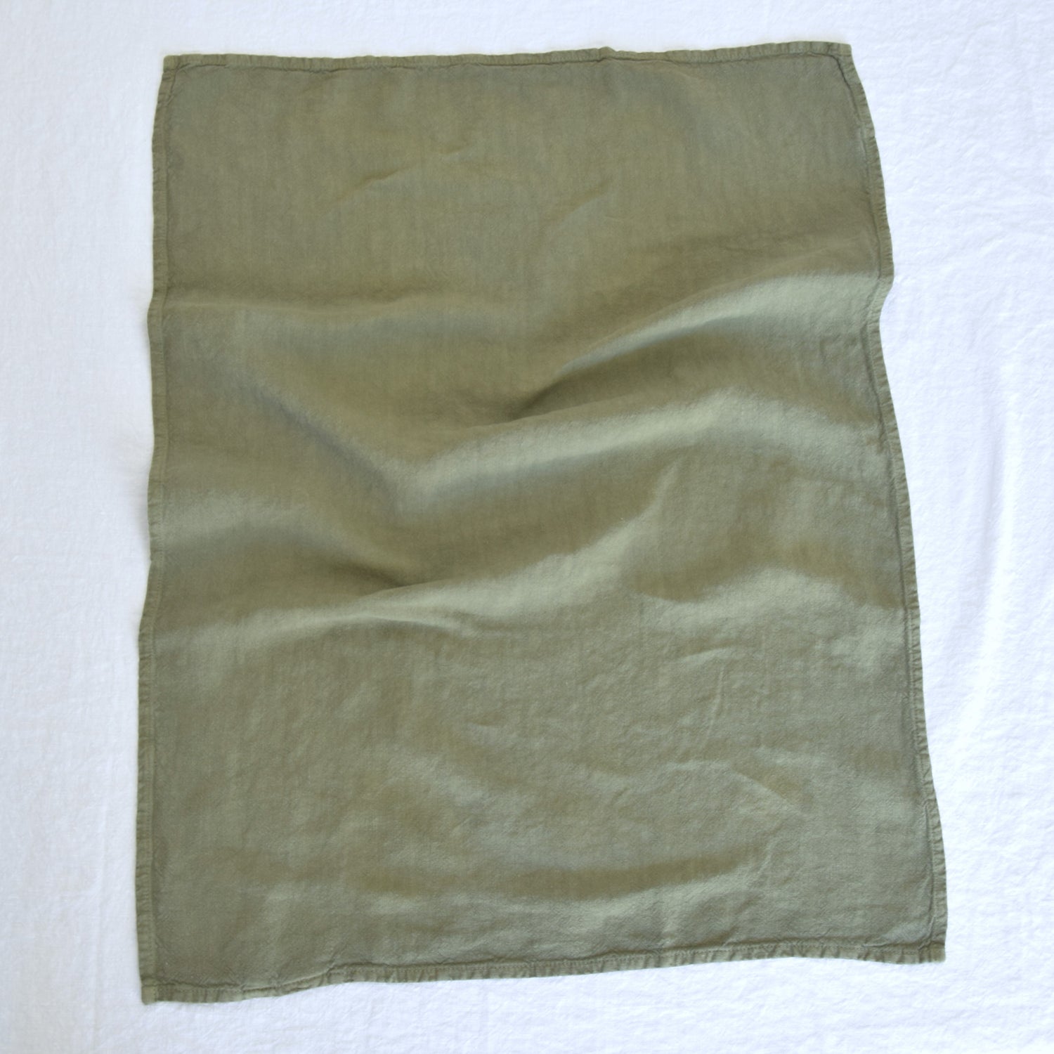 キッチンタオル トション タオル 食器ふき 麻 リネン フレンチリネン フランス製 カーキ 緑色 グリーン