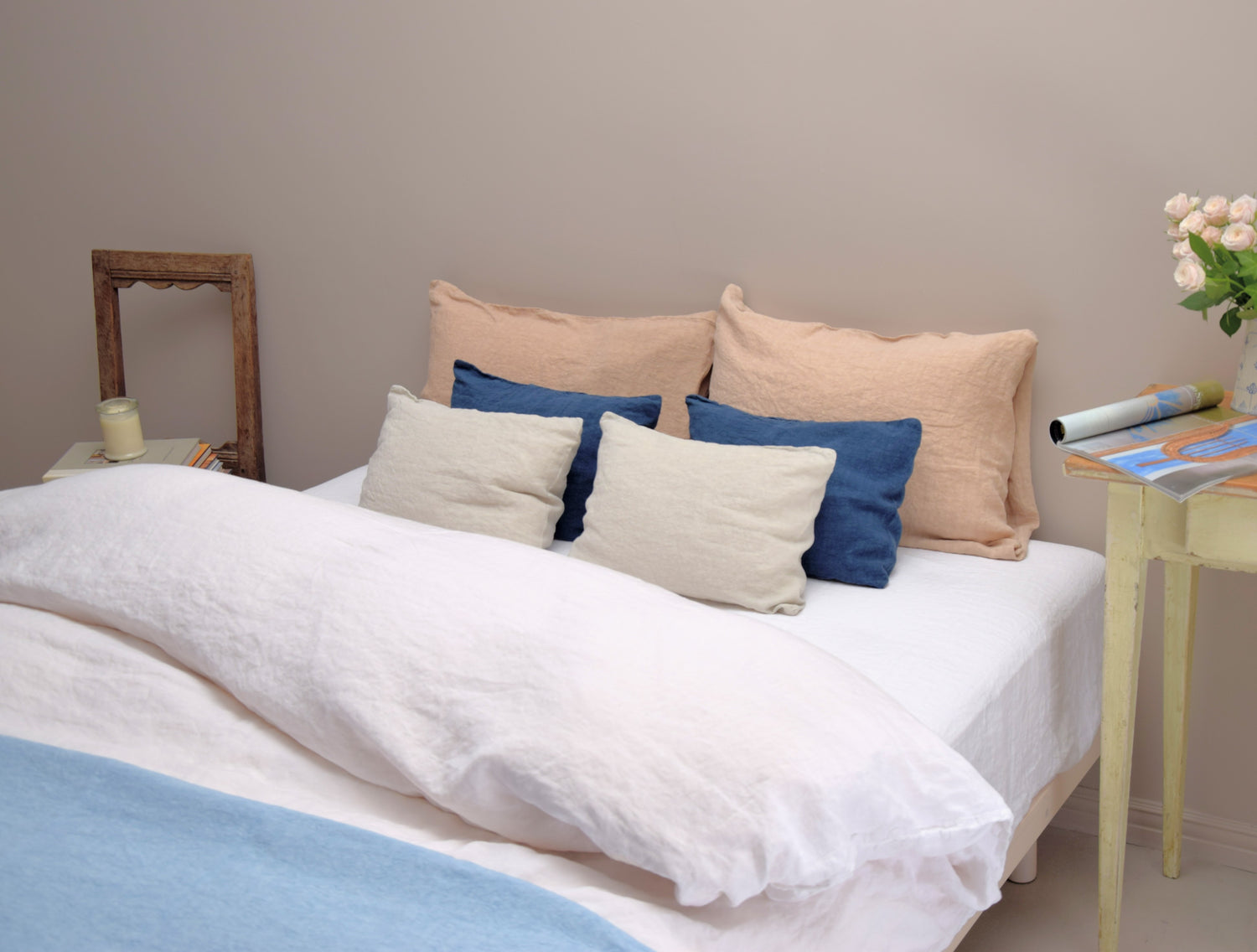 布団カバー デュベカバー 麻 リネン フレンチリネン フランス製 ベッドリネン 白