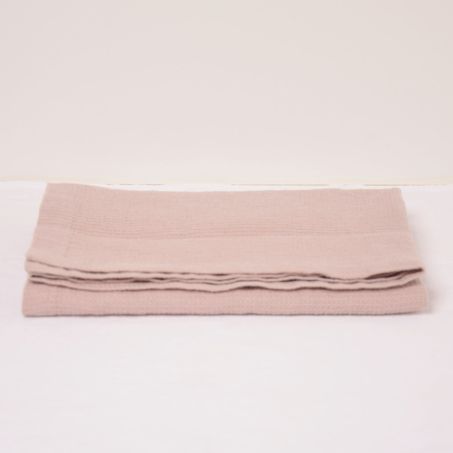 バスタオル タオル 麻 リネン フレンチリネン フランス製 ワッフル生地 ハニコム織 ピンク 鴇色