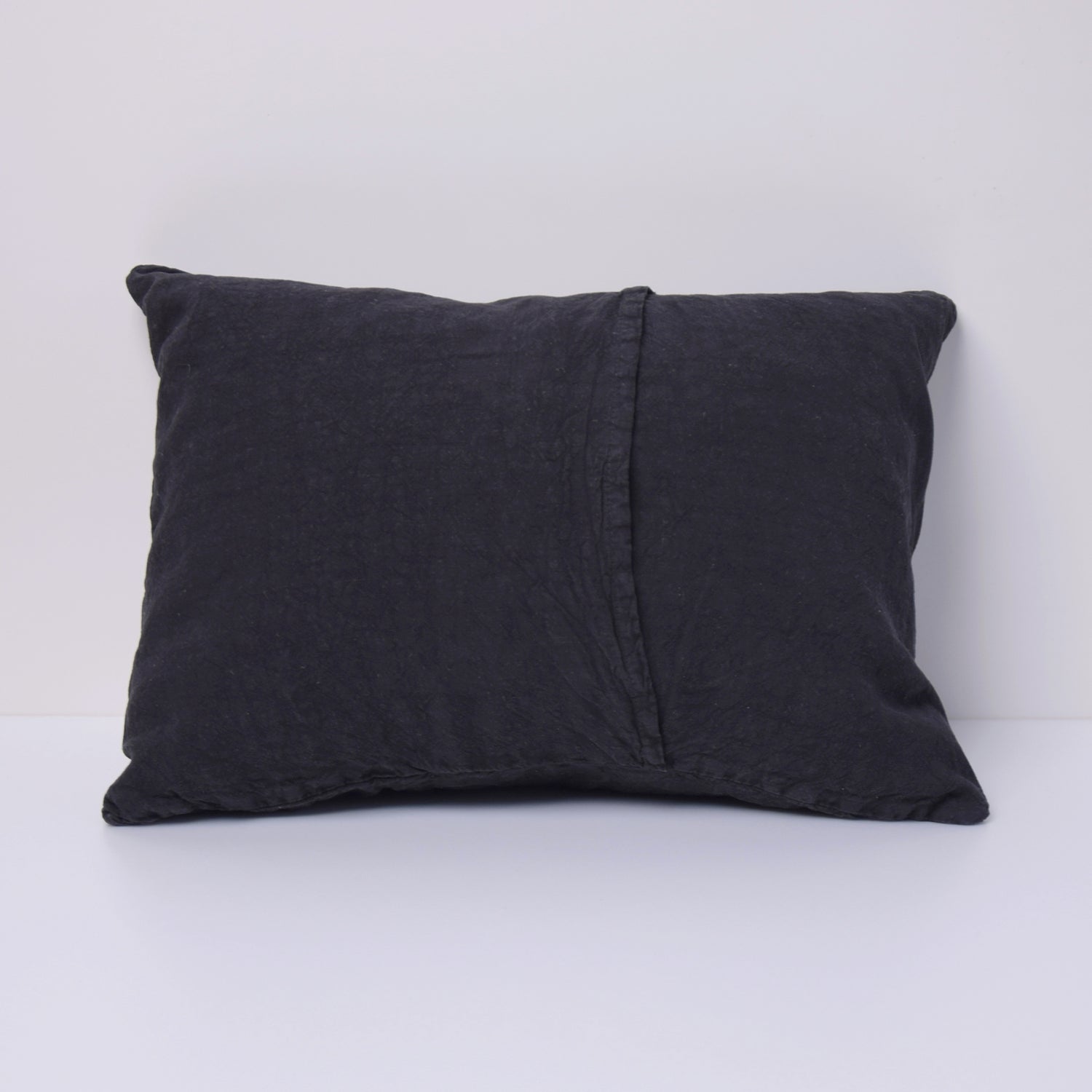 クッションカバー フランス製 フレンチリネン リネン 麻 黒 ブラック ダークグレー ミニクッション