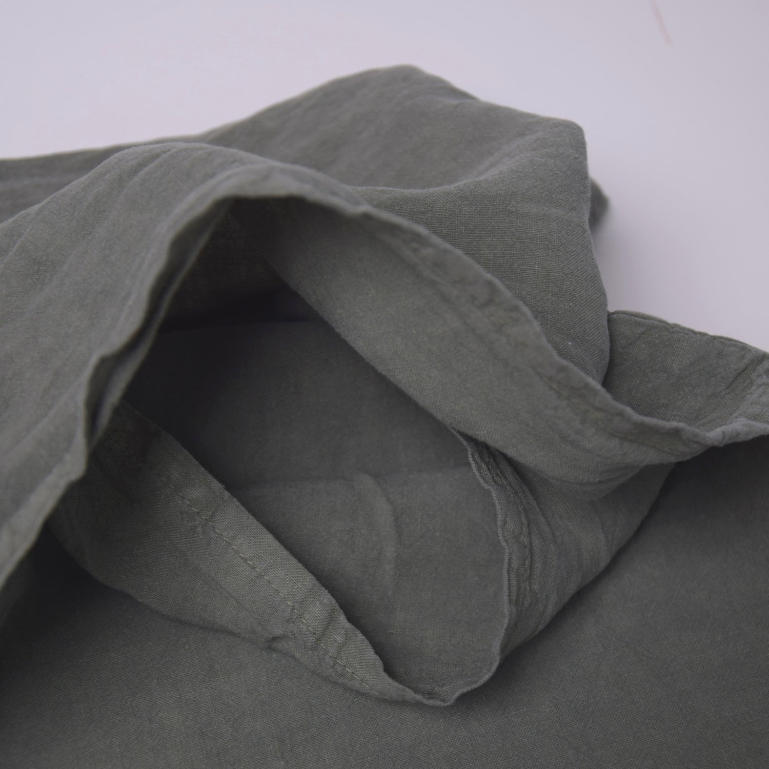 クッションカバー フランス製 フレンチリネン リネン 麻 カーキ 緑色 グリーン ミニクッション