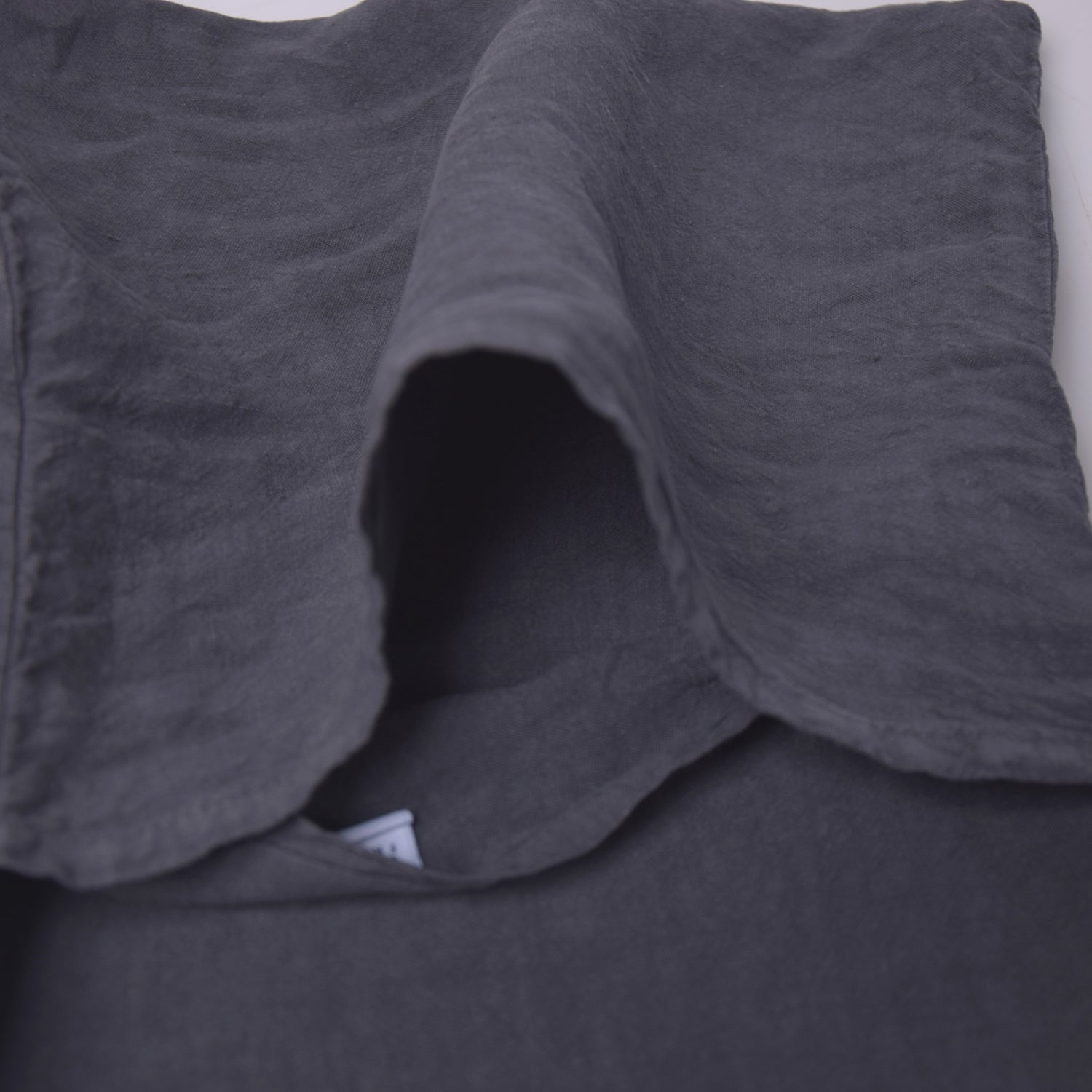 クッションカバー フランス製 フレンチリネン リネン 麻 黒 ブラック ダークグレー グレー ミニクッション