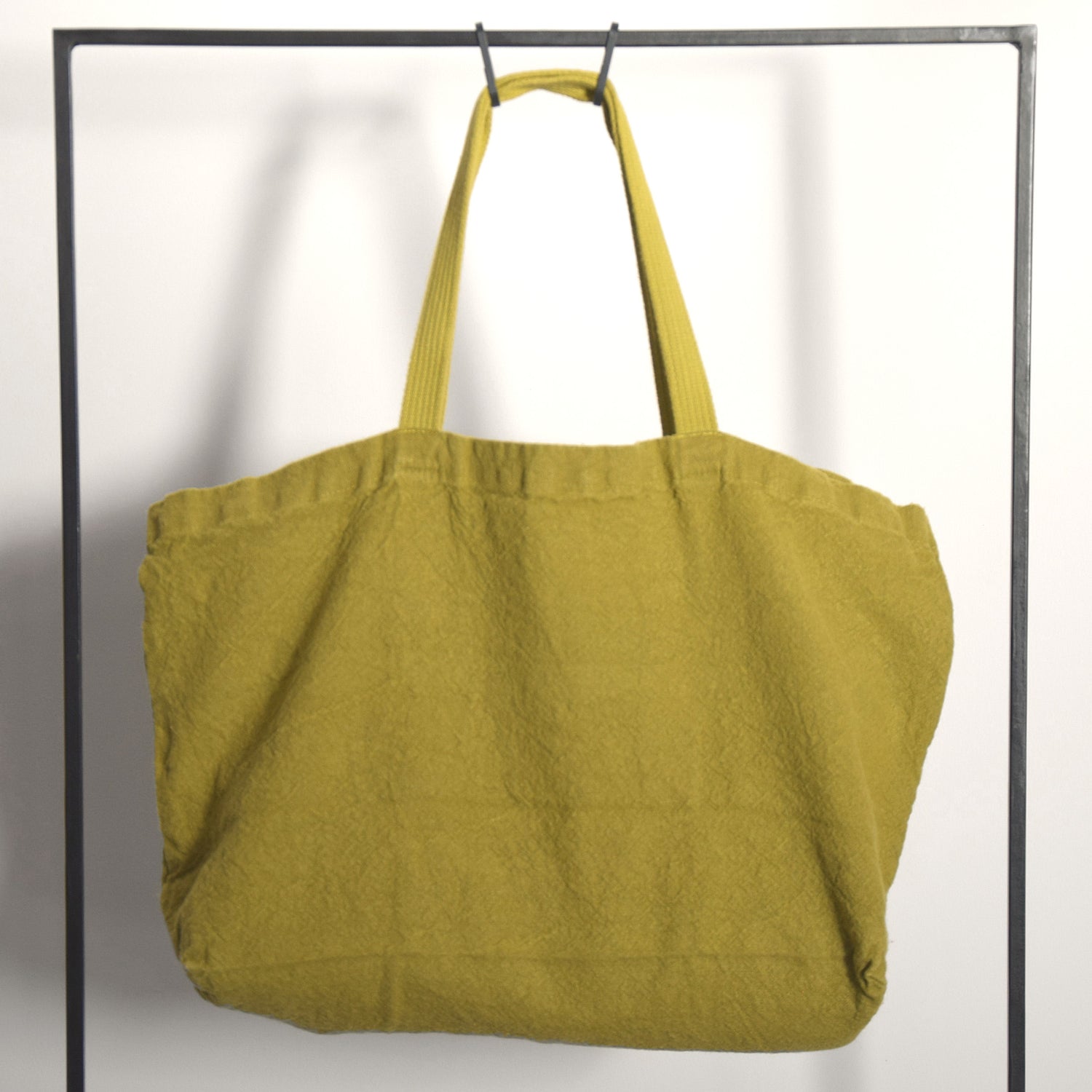 バッグ　トートバッグ　リネンバッグ　フランス製　黄色