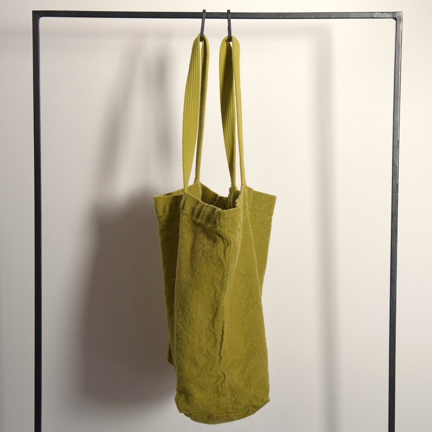 バッグ　トートバッグ　リネンバッグ　フランス製　黄色
