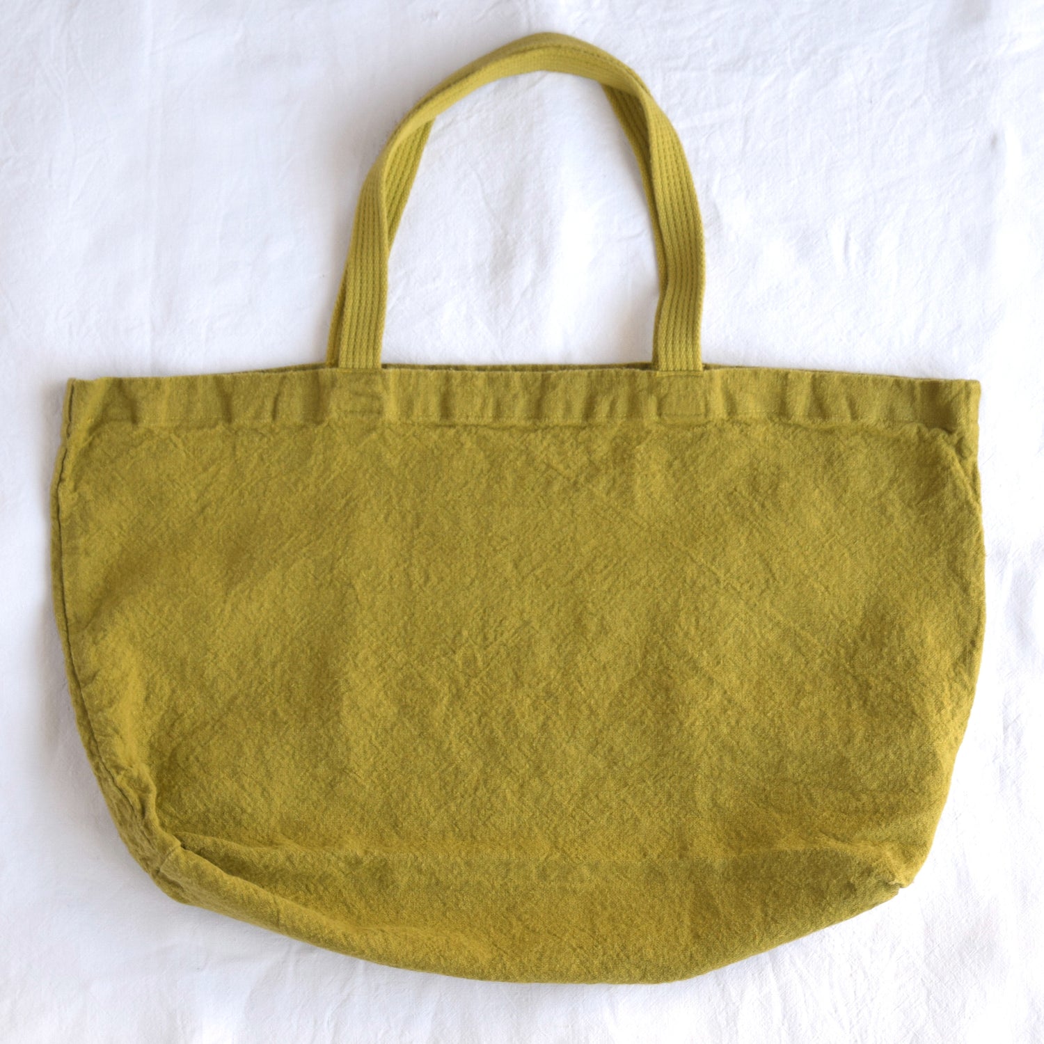 バッグ　トートバッグ　リネンバッグ　フランス製　黄色