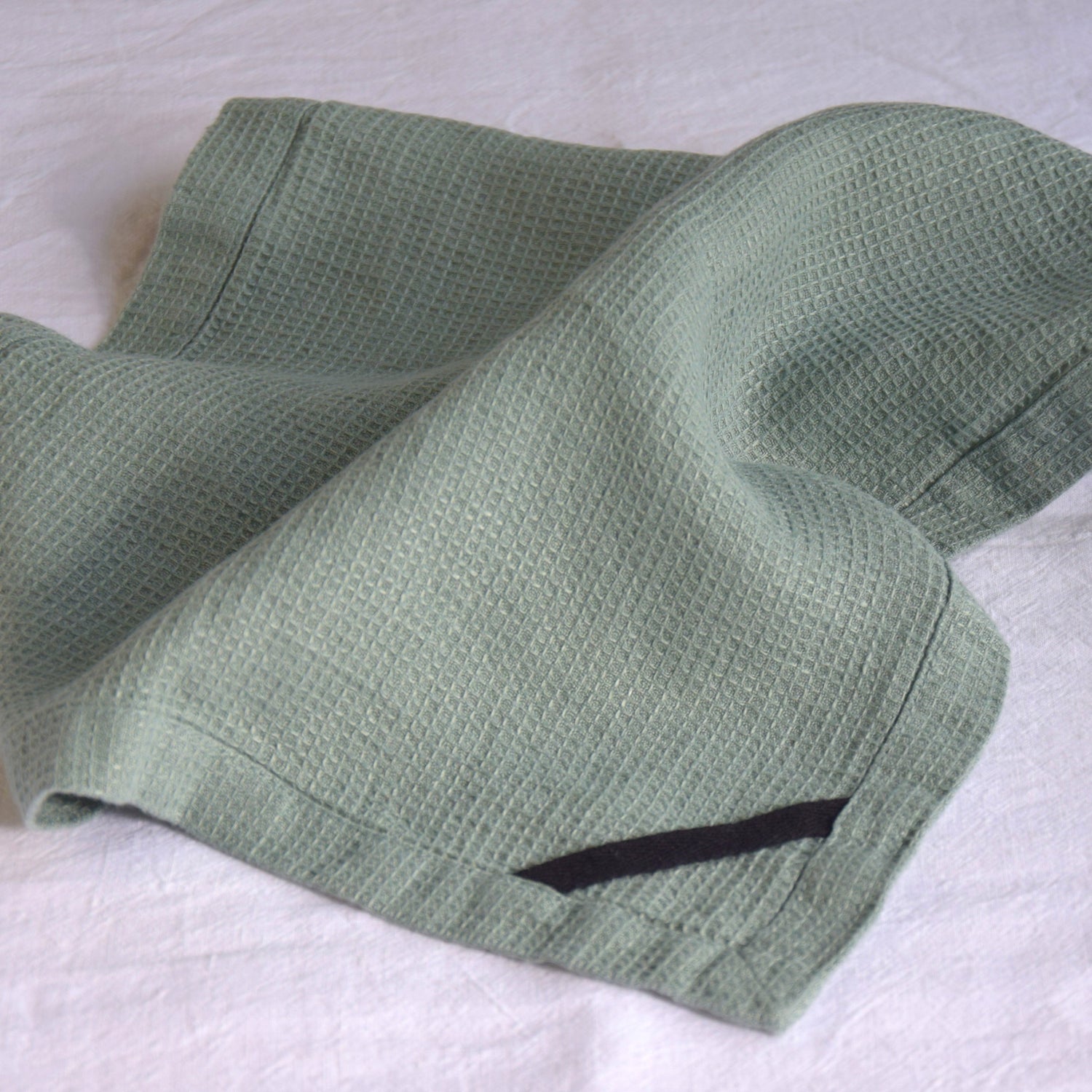 ハンドタオル　タオル　麻　リネン　フレンチリネン　フランス製　ワッフル生地　ハニコム織  