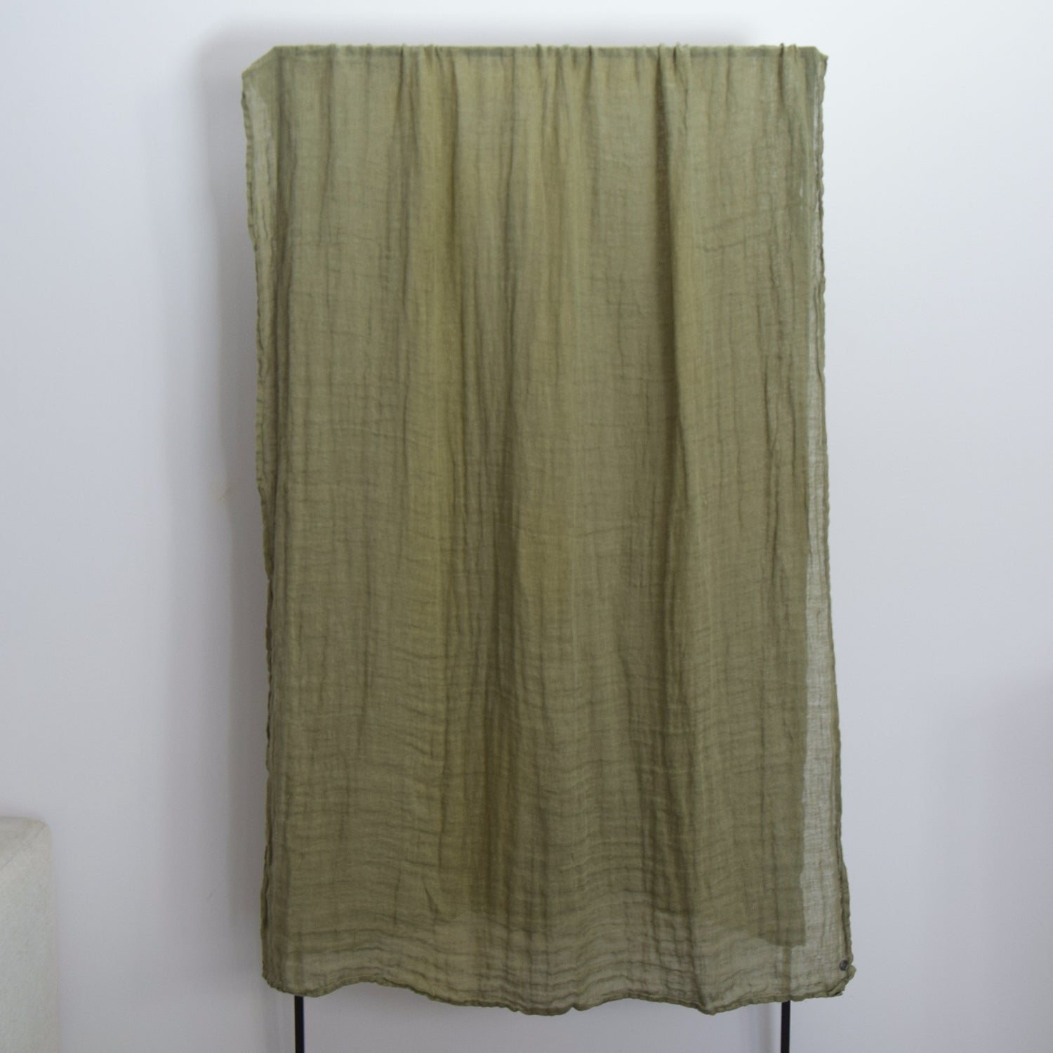 ストール　マフラー　フレンチリネン　ハーモニーブルー　リネン　グリーン